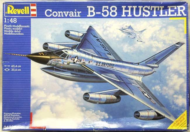 Revell 1/48 Convair B-58 Hustler Supersonic Bomber - (ex-Monogram), 04337 plastic model kit